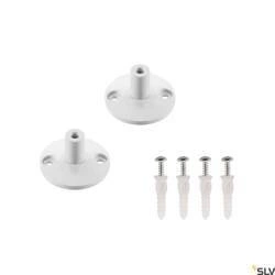 UCHWYT ŚCIENNY, do niskonapięciowego systemu linkowego TENSEO, krótki, biały, 2 szt. (186301) - SLV