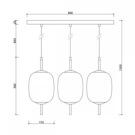 EPLI MINI 3L biała potrójna sufitowa lampa wisząca (EM0311PL) - Ummo