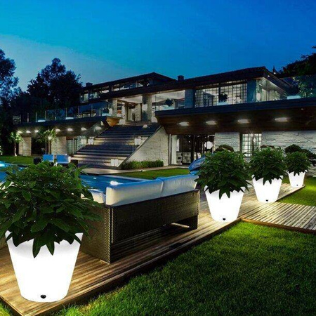 Lampa ogrodowa donica FLOWER POT M LED RGBW 16 kolorów 40 cm (ES-FL022) - Step into Design