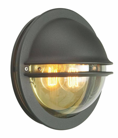 Kinkiet zewnętrzny BERLIN 610 BLACK E27 LED 9W CLEAR LAMPSHADE Norlys