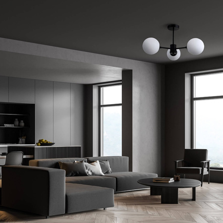 Roma 3 wisząca czarna (LP-1345/3P BK) - Light Prestige