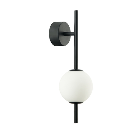 LED WALL LIGHT 6W 3000K GLASS &METAL WHITE+BLACK (20133 Zambelis) - Zambelis