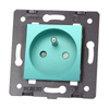 Moduł gniazda elektrycznego zielonego z bolcem 16A - 230V (WG-71FR-68) LIVOLO