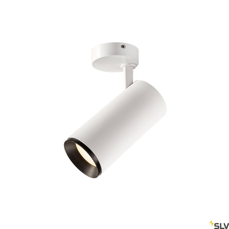 NUMINOS® SPOT PHASE L, wewnętrzna oprawa sufitowa natynkowa LED, biała/czarna 4000 K 24° (1004310) - SLV