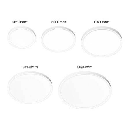 Plafon z regulowaną barwą światła MAQ 18W 3CCT Biały (ML1660) - Milagro