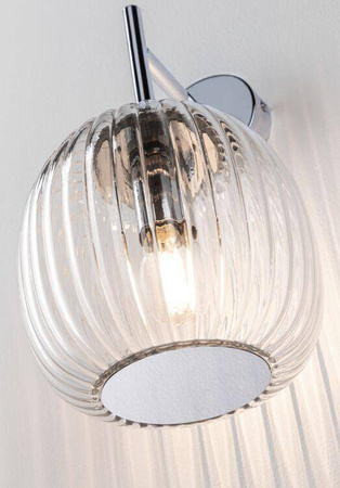 Kinkiet ścienny łazienkowy RUYA E14 max.20W IP44 230V chrom / szkło (PL71140) - PAULMANN