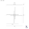 Lampa sufitowa lub ścienna HASHTAG 119 cm (0046.21.NE) - Vivida