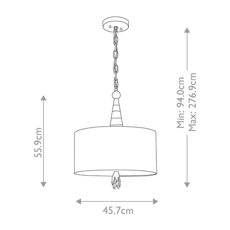 Lampa wisząca Flambeau (FB-FLAMBEAU-P) - Elstead Lighting