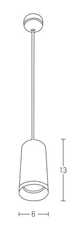 PENDANT SPOT LIGHT 1XGU10 BLACK (S063 Zambelis) - Zambelis