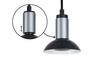 Lampa wisząca RUNA max.1x20W GU10 czarny/antracyt 230V metal (PL79519) - PAULMANN