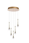 Lampa wisząca DALMA 5 ROUND Złoty (AZ6008) - Azzardo