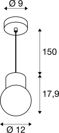 Lampa wisząca VARYT 150 cm mosiądz (1007812) - SLV