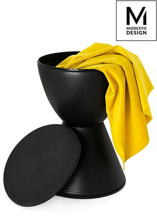 MODESTO stołek TAMBURO czarny - polipropylen (PP612.BLACK) - Modesto Design