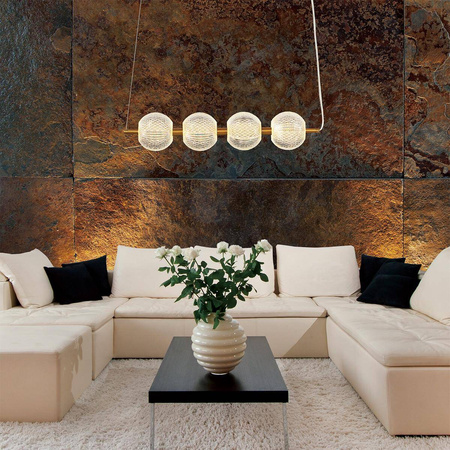 Lampa wisząca Diamond 4 4xLED CCT złota (LP-2202/4L GD) - Light Prestige