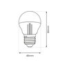Żarówka Filamentowa LED 4W G45 E27 2700K Half Gold (EKZF8011) - Eko-Light