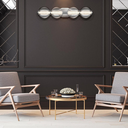 Kinkiet Atomo - 4 źródła światła - Polerowany chrom (QN-ATOMO-4W-PC) - Quintiesse