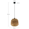Lampa wisząca Boho Hiacynt wodny 46x46x130cm (56107-017) - DIJK