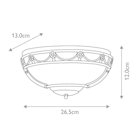 Kinkiet Carisbrooke (CB-WU-BLACK) - Elstead Lighting