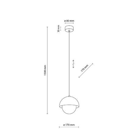 Lampa wisząca BONO OCHRA 1 (10265) - TK Lighting