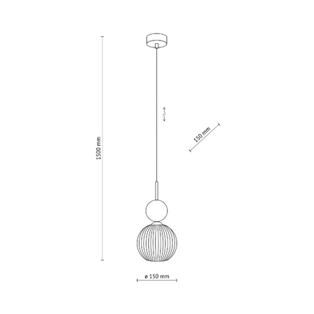 SOPHIA GREEN COGNAC LAMPA WISZĄCA 1XE14 (11145) - TK Lighting