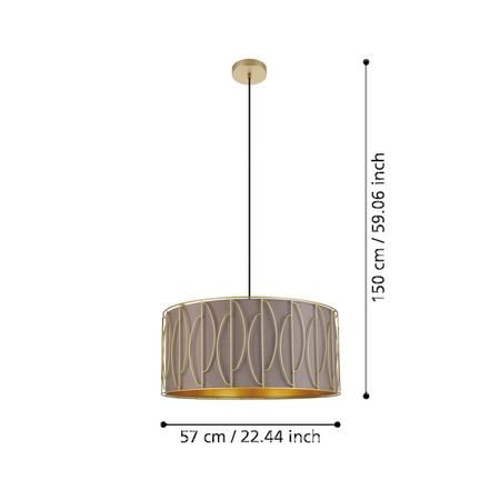 Lampa wisząca COROJAL złoty (390206) - EGLO
