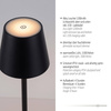 Przenośna LAMPA STOŁOWA USB EURIA CZARNA (19250-18) - Paul Neuhaus