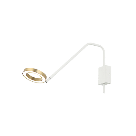 LED WALL LIGHT 7W 3000K ALUMINUM WHITE MATT GOLD (22043 Zambelis) - Zambelis