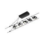 System linkowy zestaw MacII max5x10W GU5,3 Czarny mat/Chrom 12V DC 60VA twszt/metal (PL94434) - Paulmann