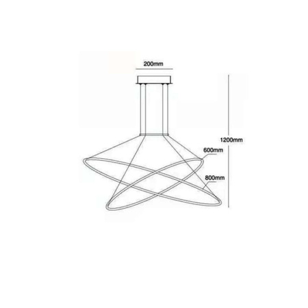 Lampa wisząca Halifax 2xLED czarna  (LP-940/2P BK CCT) - Light Prestige