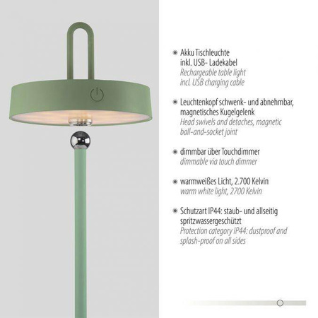 Lampa stołowa zewnętrzna AMAG GREEN IP44 (19310-43) - Paul Neuhaus