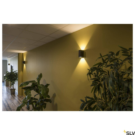 QUAD 2 XL, lampa ścienna, LED, 3000K, IP44, kwadratowa, up/down, antracytowa, 3,2W (232445) - SLV