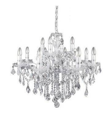 Srebrny żyrandol  FLORIAN SP12 (35604) Ideal Lux - 12 "świeczek"