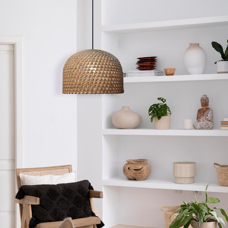 Ratanowa lampa wisząca Kanso 50 cm jasne drewno 1xE27 (LP-2025/1P 50 cm) - Light Prestige