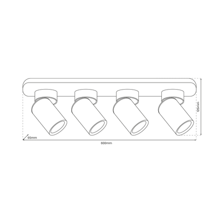 Lampa sufitowa Andy Spot 4 listwa (ML9939) - Milagro