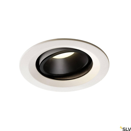 NUMINOS® MOVE DL M, wewnętrzna oprawa sufitowa wpuszczana LED, biała/czarna 4000 K 40° obrotowa i pochylana (1003616) - SLV