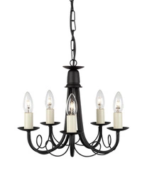 Żyrandol Minster (MN5-BLK-GOLD) - Elstead Lighting