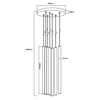 Lungo 7 złota lampa wisząca (LP-894/7P GD) - Light Prestige