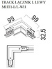  Łącznik "L" DOBAC TRACK lewy biały (MHT1-L/L-WH) - Maxlight