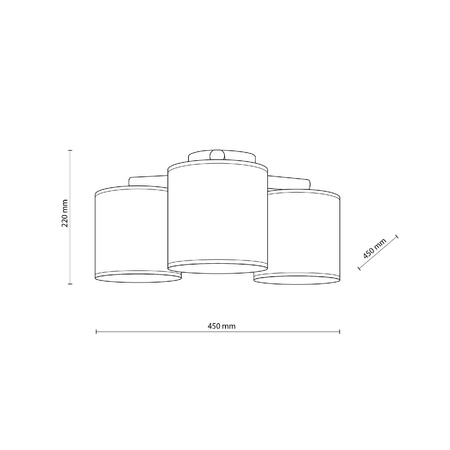 Lampa sufitowa DEVA NATURE 3 PŁ (6865) - TK Lighting