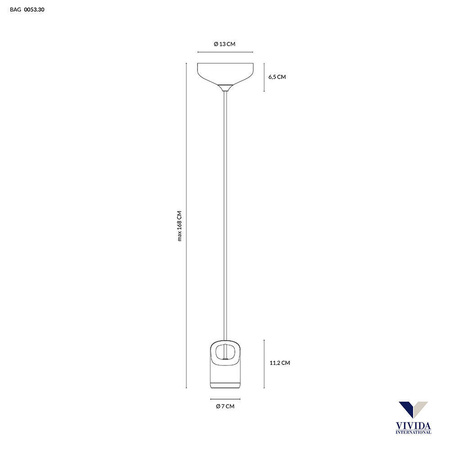 Lampa Wisząca BAG (0053.30.NE) - Vivida