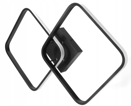 Lampa Dekoracyjna 2 kwadraty 52W Czarna DL-Z02 IMOLA - DomenoLED