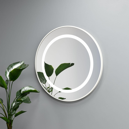 SELENA - lustro okrągłe w ramie z oświetleniem LED - MCJ