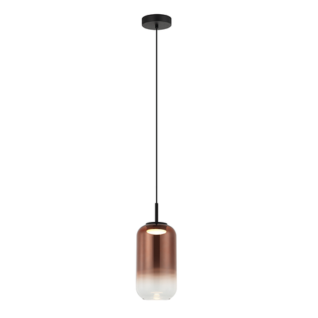 PENDANT LED LIGHT 12W 3000K BLACK-COPPER GLASS (23219 Zambelis) - Zambelis