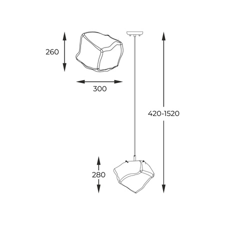 LAMPA WISZĄCA - ROCK (P0488-01B-U8AC) - Zuma Line