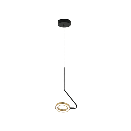 PENDANT LED LIGHT 7W 3000K ALUMINUM BLACK MATT GOLD (22045 Zambelis) - Zambelis