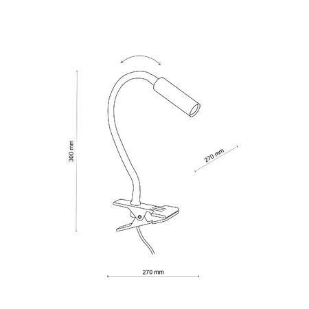 Lampa z klipsem LAGOS WHITE (16024) - TK Lighting