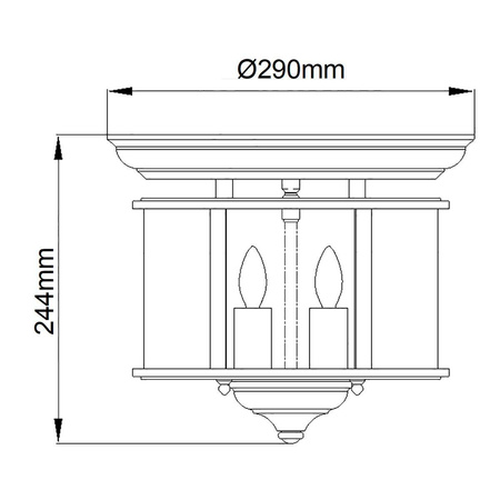 Plafon Gentry (HK-GENTRY-F-PB) - Elstead Lighting