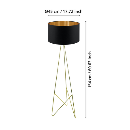 Lampa Podłogowa CAMPORALE mosiądz (39231) - EGLO