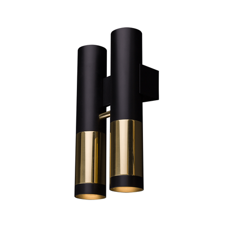 Kinkiet Kavos 2 - Mosiądz polerowany-czarny (300 mm)   (8360) - Amplex