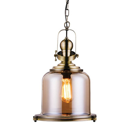 PENDANT 1L GLASS-METAL BRONZE (16106 Zambelis) - Zambelis